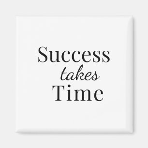 Íman Sucesso leva tempo - Sticker de cotação motivacion