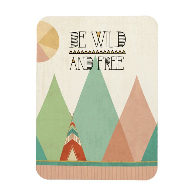 Íman Sudoeste Geo II| Seja selvagem e livre (Vertical)