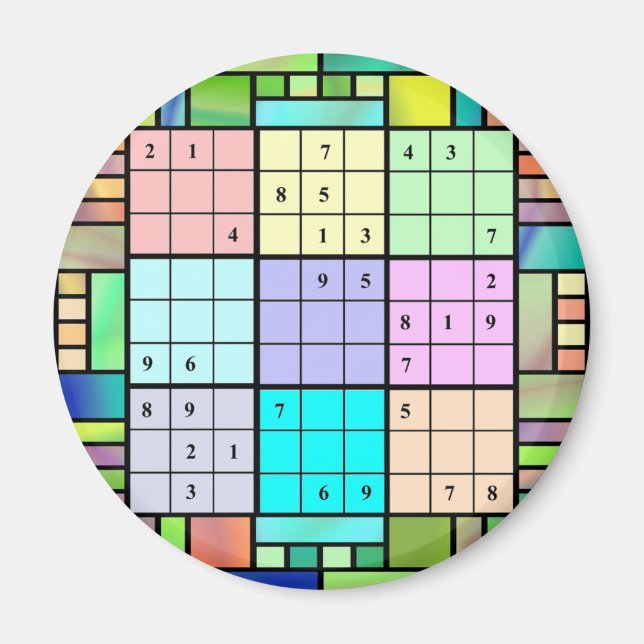 Íman Sudoku StainGlass Design (Frente)