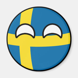 Íman Suecia Geeky de tensão engraçada Countryball