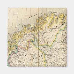 Íman Suecia, mapa do Atlas da Noruega
