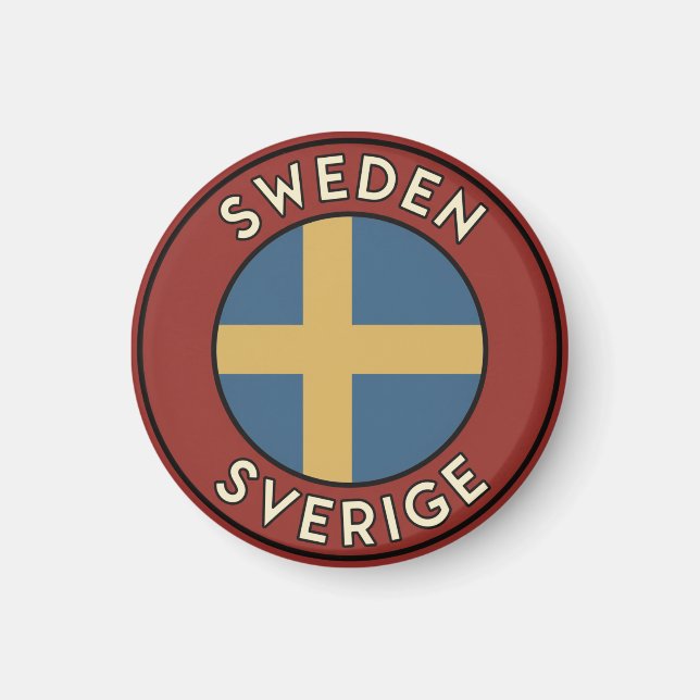 Íman Suécia Sverige (Frente)