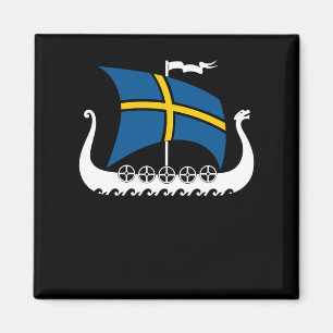 Íman Suecia Viking Navio Valhalla Navio Viking Sueco