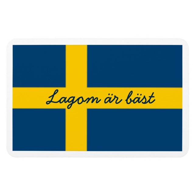 Íman Sueco Dizendo Bandeira Tema Lagom Ar Bast (Horizontal)