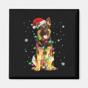 Íman Suéter de Natal de árvore para cão Pastor Alemão X