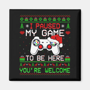 Íman Suéter Feio de Natal de Videogame Divertido Gamer