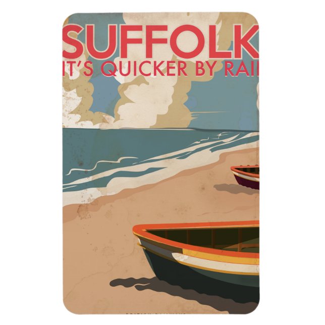 Íman Suffolk England Viagens vintage (Vertical)