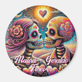 Íman Sugar Skulls in Love Chalk Pastel Personalized