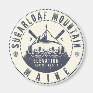 Íman Sugarloaf Maine Mountain Ski Souvenir