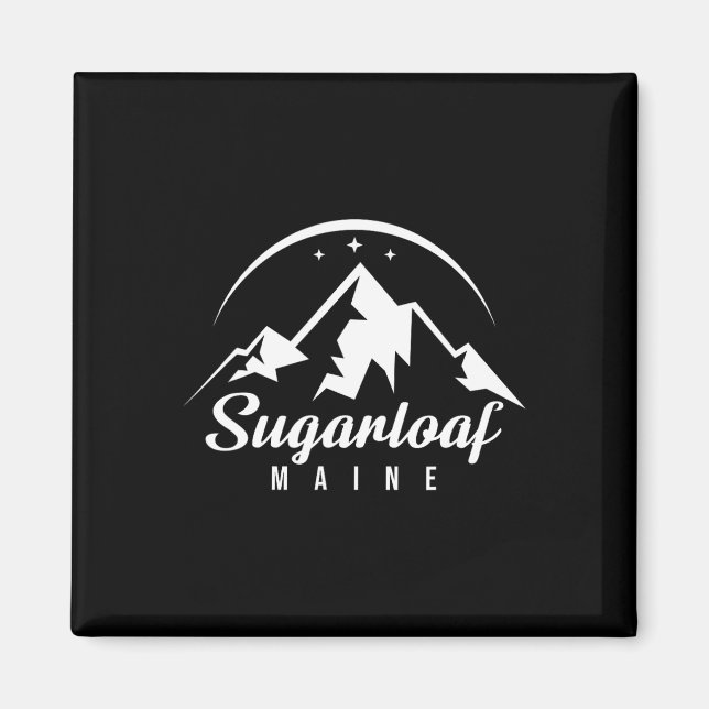 Íman Sugarloaf Maine Ski Resort Skiting Snowboard (Frente)