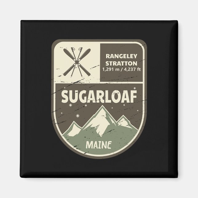 Íman Sugarloaf Maine Skiing (Frente)