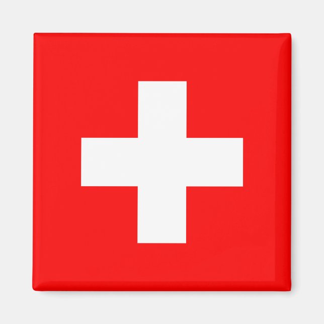 Íman Suiça - Bandeira Suíça (Frente)