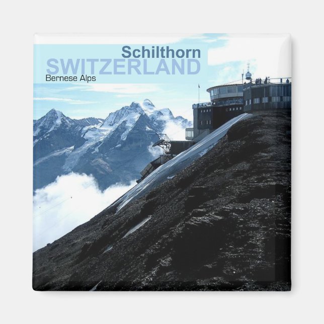 Íman Suiça Bernese Alps FotoViagem Magnets (Frente)