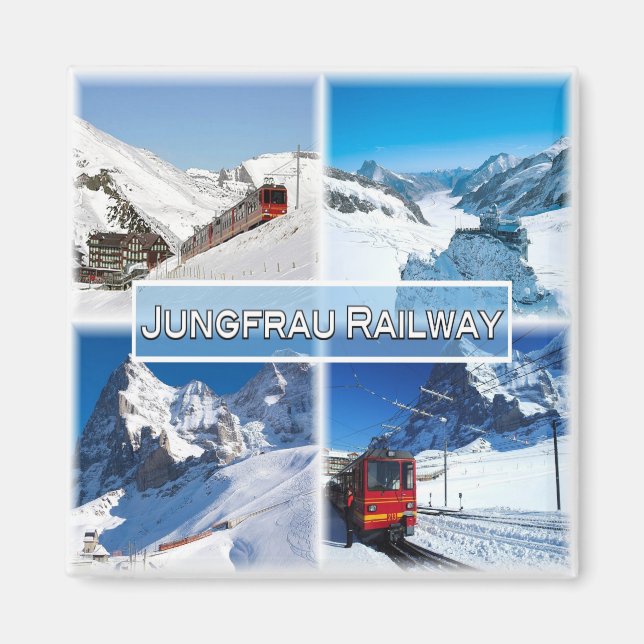Íman suiça FERROVIÁRIA zCH047 JUNGFRAU - Fridge (Frente)