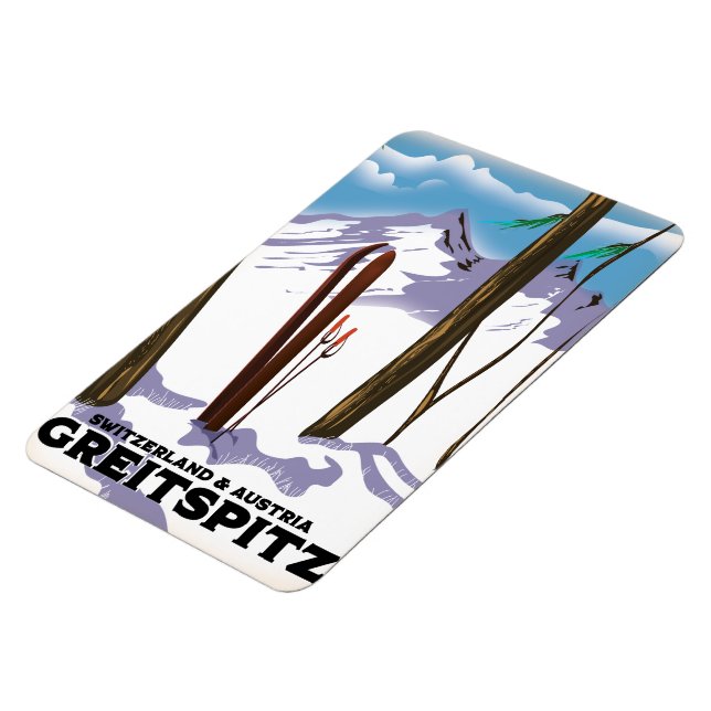 Íman Suiça Greitspitz e poster de Esqui Áustria (Left Side)