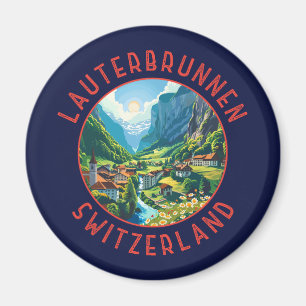 Íman Suiça Lauterbrunnen - Círculo Retrocolestido