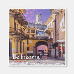 Íman suiça zCH004 BELLINZONA, Imã de geladeira