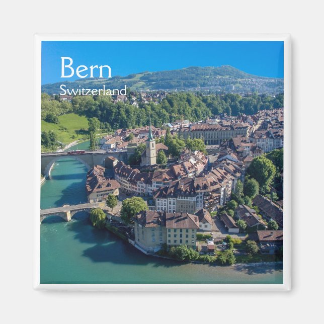 Íman suiça zCH005 BERN, Imã de geladeira (Frente)
