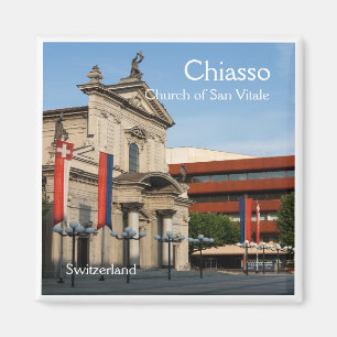 Íman suiça zCH008 CHIASSO, Imã de geladeira