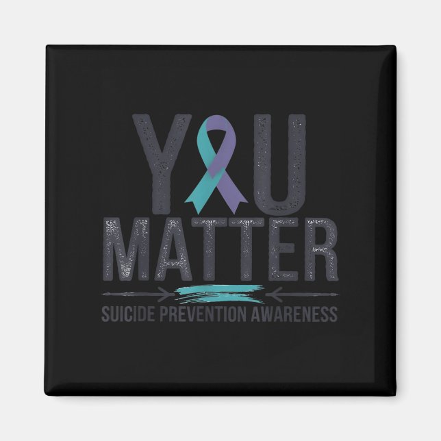 Íman Suicide Prevention Awareness Teal &amp; Purple Rib (Frente)