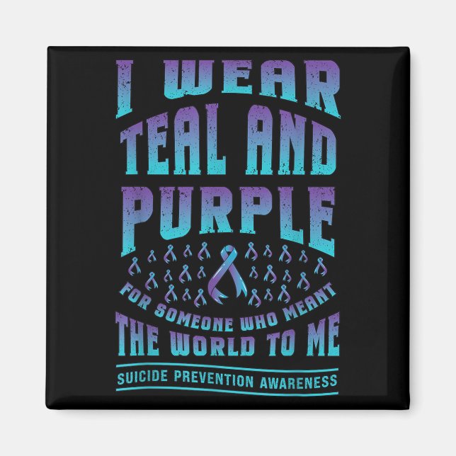 Íman Suicide Prevention Wear Teal Purple For Someone Aw (Frente)