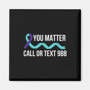 Íman Suicídio Prevenção de Sensibilização 988 Camisa Ho