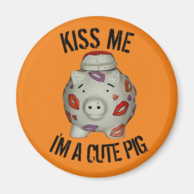 Íman Suíno Lipstick Adorável (Frente)