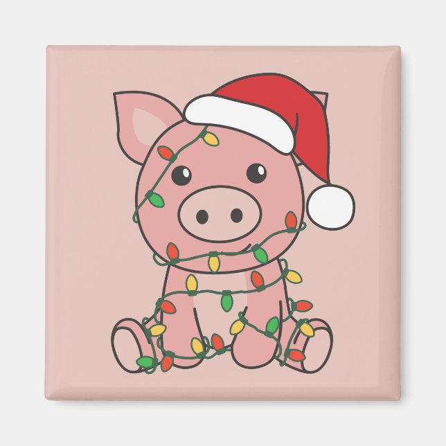 Íman Suínos de Natal Magnet (Frente)
