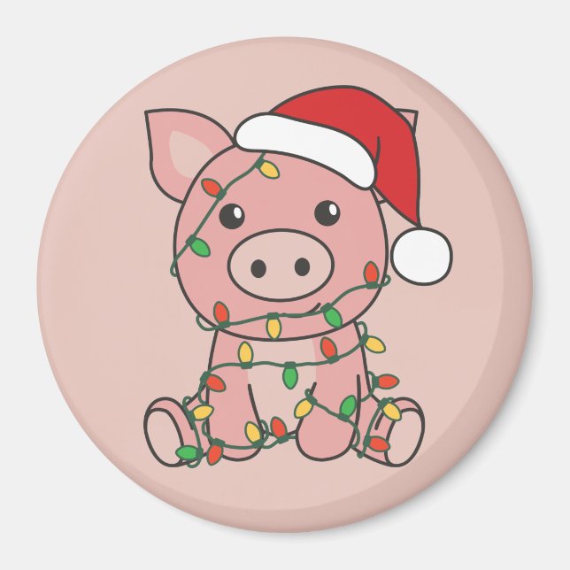 Íman Suínos de Natal Magnet (Frente)
