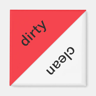 Íman sujo/lavador de louça limpo