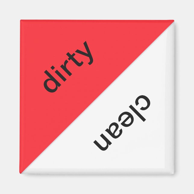 Íman sujo/lavador de louça limpo (Frente)