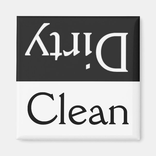 Íman sujo/lavador de louça limpo (Frente)