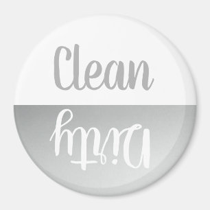 Íman Sujo limpo Script de aço inoxidável