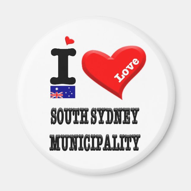 Íman SUL SYDNEY MUNICIPALITY - EU Amo (Frente)