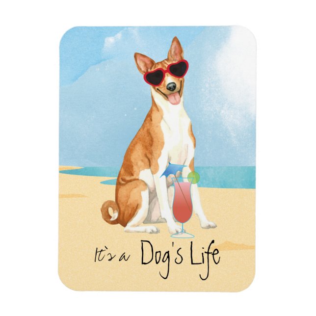 Íman Summer Basenji Magnet (Vertical)