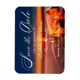 Íman Summer Beach Mason Jar Blue Night Salvar a Data