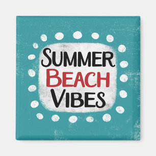Íman Summer Beach Vibes Refrigerator Magnet