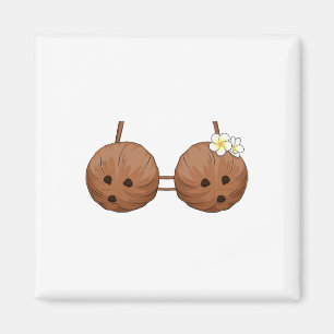 Íman Summer Coconut Bra Halloween Costume Hawaii Aloha
