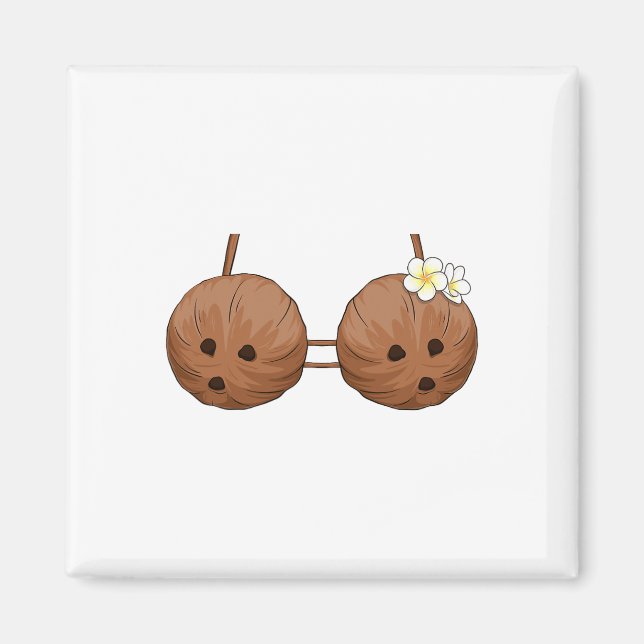 Íman Summer Coconut Bra Halloween Costume Hawaii Aloha (Frente)