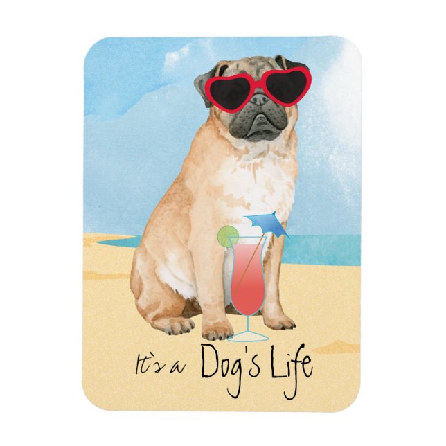 Íman Summer Pug (Vertical)