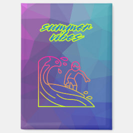 Íman Summer vibe o garoto surfando.