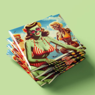 Íman Summer Zombie Pin-up