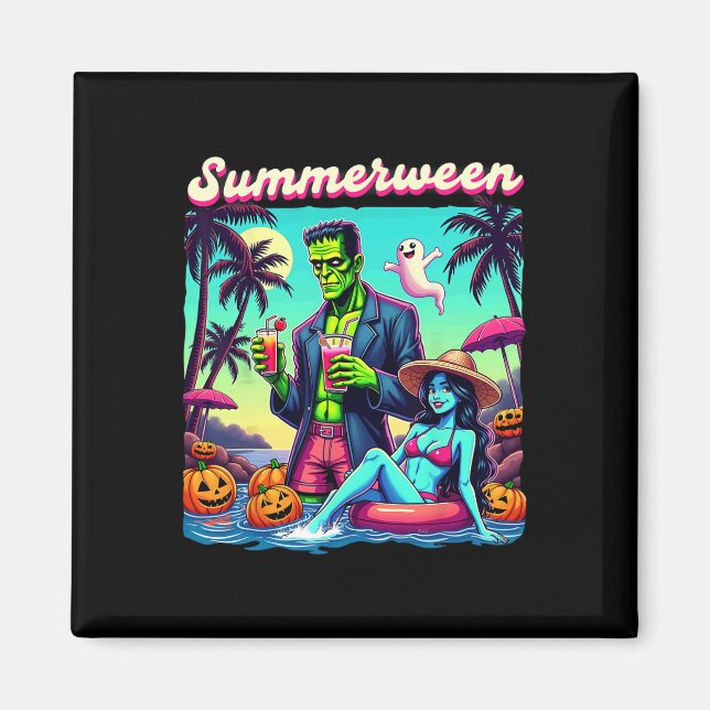 Íman Summerbetween Summer Halloween Zombie Frankenstein (Frente)