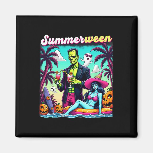 Íman Summerbetween Summer Halloween Zombie Frankenstein (Frente)