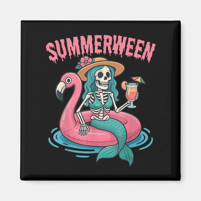 Íman Summerentre Mermaid Skeleton Beach Flamingo Hallow (Frente)