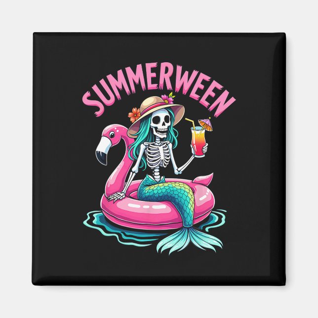 Íman Summerentre Mermaid Skeleton Beach Flamingo Hallow (Frente)