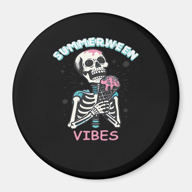 Íman Summerentre Vibes Spooky Summer Pumpkin Clássico (Frente)