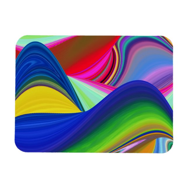 Íman Summerrainbow, Abstrato 3D Rainbowart (Horizontal)
