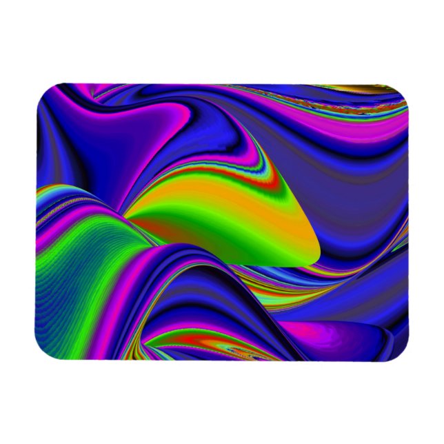 Íman Summerrainbow, Abstrato 3D Rainbowart (Horizontal)