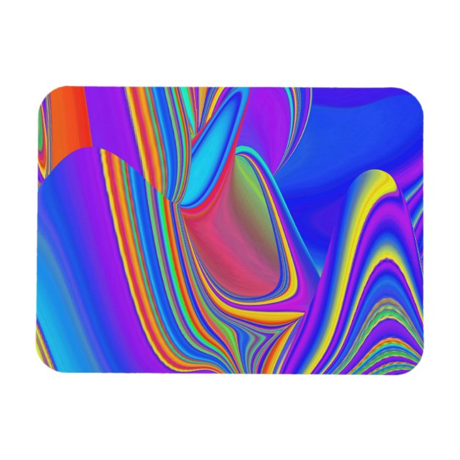Íman Summersense, Abstrato 3D Rainbowart (Horizontal)